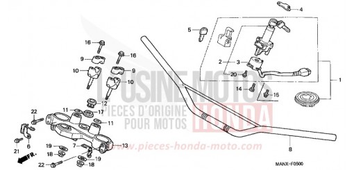 ROHRGRIFF/OBERE BRUECKE NX650X de 1999